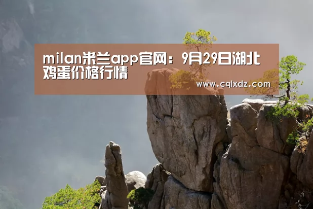 milan米兰app官网:9月29日湖北鸡蛋价格行情(图1) milan米兰